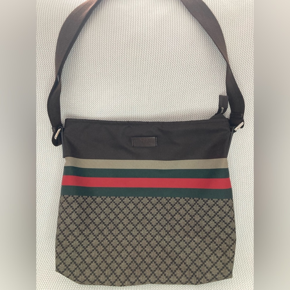 Gucci Diamante Nylon Messenger Bag